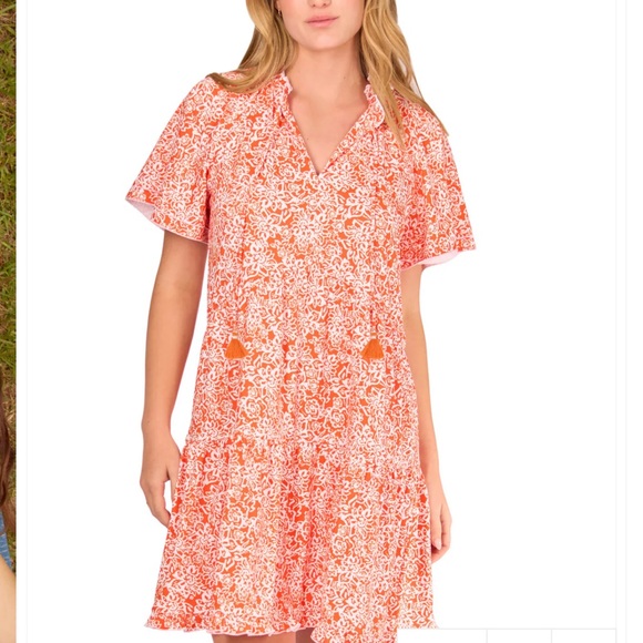Cabana Life Summer Floral Orange Dress - Picture 6 of 10